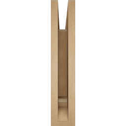 Ekena Millwork - BKTUR035X18X18LEC01RCPR - Timberthane Faux Wood Legacy Style Bracket, Traditional Ends, 3 1/2"W x 18"D x 18"H, Primed Tan