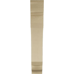 Ekena Millwork - BKTUR035X18X22LEC01RCPR - Timberthane Faux Wood Legacy Style Bracket, Traditional Ends, 3 1/2"W x 18"D x 22"H, Primed Tan