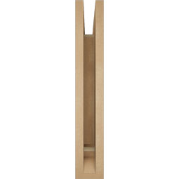 Ekena Millwork - BKTUR035X18X22LEC01RCPR - Timberthane Faux Wood Legacy Style Bracket, Traditional Ends, 3 1/2"W x 18"D x 22"H, Primed Tan