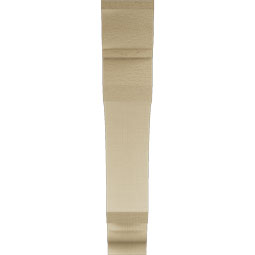Ekena Millwork - BKTUR035X20X20LEC01RCPR - Timberthane Faux Wood Legacy Style Bracket, Traditional Ends, 3 1/2"W x 20"D x 20"H, Primed Tan