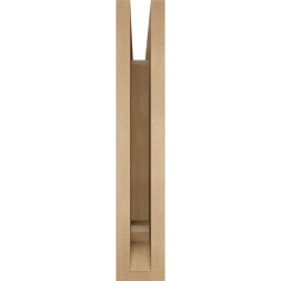 Ekena Millwork - BKTUR035X20X20LEC01RCPR - Timberthane Faux Wood Legacy Style Bracket, Traditional Ends, 3 1/2"W x 20"D x 20"H, Primed Tan