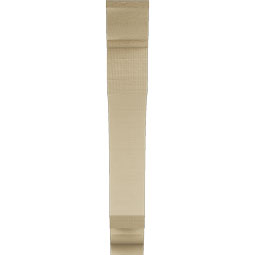 Ekena Millwork - BKTUR035X20X24LEC01RCPR - Timberthane Faux Wood Legacy Style Bracket, Traditional Ends, 3 1/2"W x 20"D x 24"H, Primed Tan