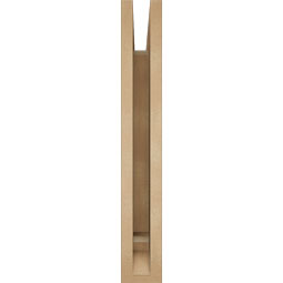 Ekena Millwork - BKTUR035X20X24LEC01RCPR - Timberthane Faux Wood Legacy Style Bracket, Traditional Ends, 3 1/2"W x 20"D x 24"H, Primed Tan