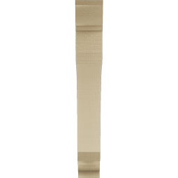 Ekena Millwork - BKTUR035X22X26LEC01RCPR - Timberthane Faux Wood Legacy Style Bracket, Traditional Ends, 3 1/2"W x 22"D x 26"H, Primed Tan