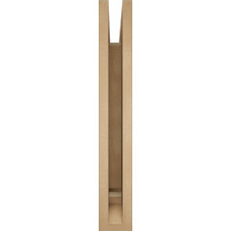 Ekena Millwork - BKTUR035X24X24LEC01RCPR - Timberthane Faux Wood Legacy Style Bracket, Traditional Ends, 3 1/2"W x 24"D x 24"H, Primed Tan
