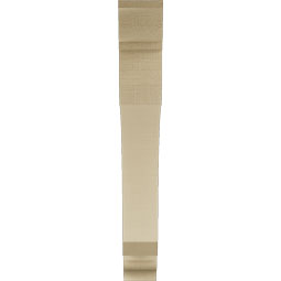 Ekena Millwork - BKTUR035X26X26LEC01RCPR - Timberthane Faux Wood Legacy Style Bracket, Traditional Ends, 3 1/2"W x 26"D x 26"H, Primed Tan