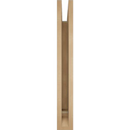 Ekena Millwork - BKTUR035X28X28LEC01RCPR - Timberthane Faux Wood Legacy Style Bracket, Traditional Ends, 3 1/2"W x 28"D x 28"H, Primed Tan