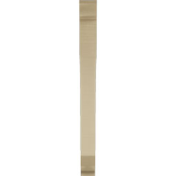 Ekena Millwork - BKTUR035X28X40LEC01RCPR - Timberthane Faux Wood Legacy Style Bracket, Traditional Ends, 3 1/2"W x 28"D x 40"H, Primed Tan