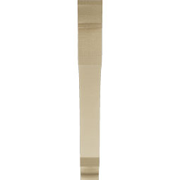 Ekena Millwork - BKTUR035X30X30LEC01RCPR - Timberthane Faux Wood Legacy Style Bracket, Traditional Ends, 3 1/2"W x 30"D x 30"H, Primed Tan