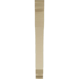 Ekena Millwork - BKTUR035X30X34LEC01RCPR - Timberthane Faux Wood Legacy Style Bracket, Traditional Ends, 3 1/2"W x 30"D x 34"H, Primed Tan
