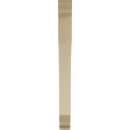 Ekena Millwork - BKTUR035X32X38LEC01RCPR - Timberthane Faux Wood Legacy Style Bracket, Traditional Ends, 3 1/2"W x 32"D x 38"H, Primed Tan