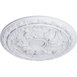 Ekena Millwork - CM20BL_P - Endurathane Baile Ceiling Medallion, 20"OD x 3 1/2"ID x 1 5/8"P (Fits Canopies up to 3 1/4"), Factory Primed
