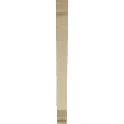 Ekena Millwork - BKTUR035X32X40LEC01RCPR - Timberthane Faux Wood Legacy Style Bracket, Traditional Ends, 3 1/2"W x 32"D x 40"H, Primed Tan