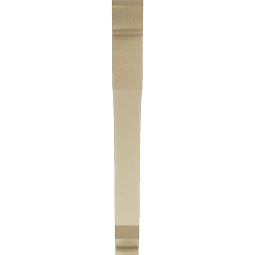 Ekena Millwork - BKTUR035X34X34LEC01RCPR - Timberthane Faux Wood Legacy Style Bracket, Traditional Ends, 3 1/2"W x 34"D x 34"H, Primed Tan