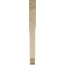 Ekena Millwork - BKTUR035X34X38LEC01RCPR - Timberthane Faux Wood Legacy Style Bracket, Traditional Ends, 3 1/2"W x 34"D x 38"H, Primed Tan