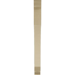 Ekena Millwork - BKTUR035X34X40LEC01RCPR - Timberthane Faux Wood Legacy Style Bracket, Traditional Ends, 3 1/2"W x 34"D x 40"H, Primed Tan