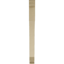 Ekena Millwork - BKTUR035X34X42LEC01RCPR - Timberthane Faux Wood Legacy Style Bracket, Traditional Ends, 3 1/2"W x 34"D x 42"H, Primed Tan