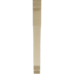Ekena Millwork - BKTUR035X36X36LEC01RCPR - Timberthane Faux Wood Legacy Style Bracket, Traditional Ends, 3 1/2"W x 36"D x 36"H, Primed Tan
