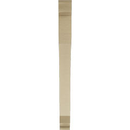 Ekena Millwork - BKTUR035X36X40LEC01RCPR - Timberthane Faux Wood Legacy Style Bracket, Traditional Ends, 3 1/2"W x 36"D x 40"H, Primed Tan