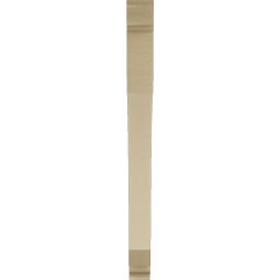 Ekena Millwork - BKTUR035X36X42LEC01RCPR - Timberthane Faux Wood Legacy Style Bracket, Traditional Ends, 3 1/2"W x 36"D x 42"H, Primed Tan