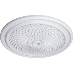Ekena Millwork - CM22TN_P - Endurathane Trinity Ceiling Medallion, 22"OD x 1 3/4"P (Fits Canopies up to 3")