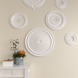 Ekena Millwork - CM22TN_P - Endurathane Trinity Ceiling Medallion, 22"OD x 1 3/4"P (Fits Canopies up to 3")