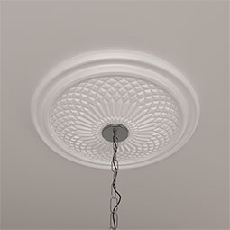 Ekena Millwork - CM22TN_P - Endurathane Trinity Ceiling Medallion, 22"OD x 1 3/4"P (Fits Canopies up to 3")