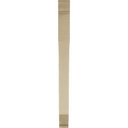 Ekena Millwork - BKTUR035X36X44LEC01RCPR - Timberthane Faux Wood Legacy Style Bracket, Traditional Ends, 3 1/2"W x 36"D x 44"H, Primed Tan