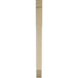 Ekena Millwork - BKTUR035X36X48LEC01RCPR - Timberthane Faux Wood Legacy Style Bracket, Traditional Ends, 3 1/2"W x 36"D x 48"H, Primed Tan