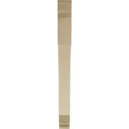 Ekena Millwork - BKTUR035X38X38LEC01RCPR - Timberthane Faux Wood Legacy Style Bracket, Traditional Ends, 3 1/2"W x 38"D x 38"H, Primed Tan