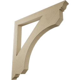 Ekena Millwork - BKTUR035X38X38LEC01RCPR - Timberthane Faux Wood Legacy Style Bracket, Traditional Ends, 3 1/2"W x 38"D x 38"H, Primed Tan