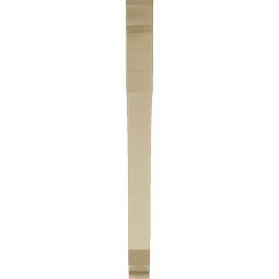 Ekena Millwork - BKTUR035X38X42LEC01RCPR - Timberthane Faux Wood Legacy Style Bracket, Traditional Ends, 3 1/2"W x 38"D x 42"H, Primed Tan