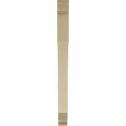 Ekena Millwork - BKTUR035X38X44LEC01RCPR - Timberthane Faux Wood Legacy Style Bracket, Traditional Ends, 3 1/2"W x 38"D x 44"H, Primed Tan