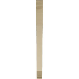 Ekena Millwork - BKTUR035X38X46LEC01RCPR - Timberthane Faux Wood Legacy Style Bracket, Traditional Ends, 3 1/2"W x 38"D x 46"H, Primed Tan