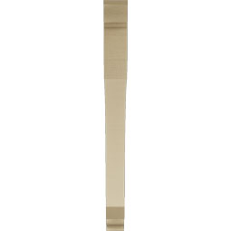 Ekena Millwork - BKTUR035X40X40LEC01RCPR - Timberthane Faux Wood Legacy Style Bracket, Traditional Ends, 3 1/2"W x 40"D x 40"H, Primed Tan
