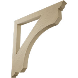 Ekena Millwork - BKTUR035X40X40LEC01RCPR - Timberthane Faux Wood Legacy Style Bracket, Traditional Ends, 3 1/2"W x 40"D x 40"H, Primed Tan