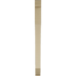 Ekena Millwork - BKTUR035X40X48LEC01RCPR - Timberthane Faux Wood Legacy Style Bracket, Traditional Ends, 3 1/2"W x 40"D x 48"H, Primed Tan