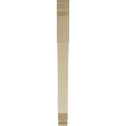 Ekena Millwork - BKTUR035X42X42LEC01RCPR - Timberthane Faux Wood Legacy Style Bracket, Traditional Ends, 3 1/2"W x 42"D x 42"H, Primed Tan