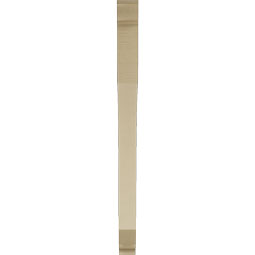 Ekena Millwork - BKTUR035X42X48LEC01RCPR - Timberthane Faux Wood Legacy Style Bracket, Traditional Ends, 3 1/2"W x 42"D x 48"H, Primed Tan