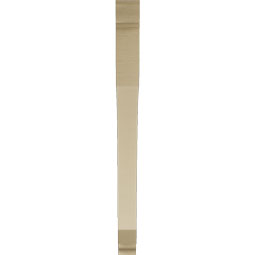Ekena Millwork - BKTUR035X44X44LEC01RCPR - Timberthane Faux Wood Legacy Style Bracket, Traditional Ends, 3 1/2"W x 44"D x 44"H, Primed Tan