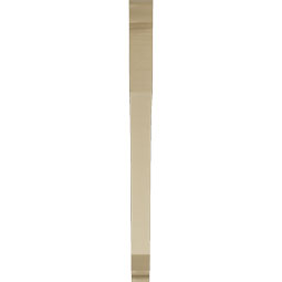 Ekena Millwork - BKTUR035X44X48LEC01RCPR - Timberthane Faux Wood Legacy Style Bracket, Traditional Ends, 3 1/2"W x 44"D x 48"H, Primed Tan