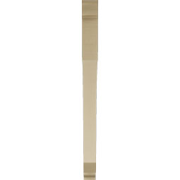 Ekena Millwork - BKTUR035X46X46LEC01RCPR - Timberthane Faux Wood Legacy Style Bracket, Traditional Ends, 3 1/2"W x 46"D x 46"H, Primed Tan