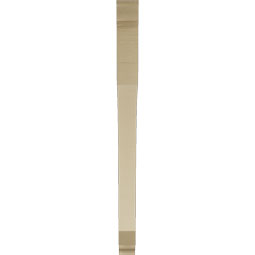 Ekena Millwork - BKTUR035X48X48LEC01RCPR - Timberthane Faux Wood Legacy Style Bracket, Traditional Ends, 3 1/2"W x 48"D x 48"H, Primed Tan