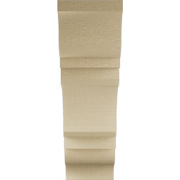 Ekena Millwork - BKTUR055X18X18LEC01RCPR - Timberthane Faux Wood Legacy Style Bracket, Traditional Ends, 5 1/2"W x 18"D x 18"H, Primed Tan