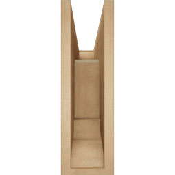 Ekena Millwork - BKTUR055X18X18LEC01RCPR - Timberthane Faux Wood Legacy Style Bracket, Traditional Ends, 5 1/2"W x 18"D x 18"H, Primed Tan