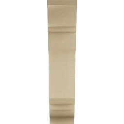 Ekena Millwork - BKTUR055X18X26LEC01RCPR - Timberthane Faux Wood Legacy Style Bracket, Traditional Ends, 5 1/2"W x 18"D x 26"H, Primed Tan