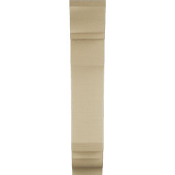 Ekena Millwork - BKTUR055X18X30LEC01RCPR - Timberthane Faux Wood Legacy Style Bracket, Traditional Ends, 5 1/2"W x 18"D x 30"H, Primed Tan