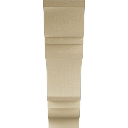Ekena Millwork - BKTUR055X20X20LEC01RCPR - Timberthane Faux Wood Legacy Style Bracket, Traditional Ends, 5 1/2"W x 20"D x 20"H, Primed Tan