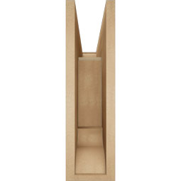 Ekena Millwork - BKTUR055X20X20LEC01RCPR - Timberthane Faux Wood Legacy Style Bracket, Traditional Ends, 5 1/2"W x 20"D x 20"H, Primed Tan