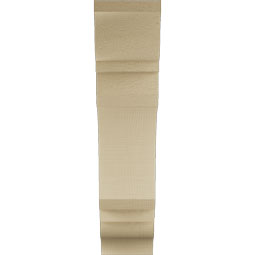 Ekena Millwork - BKTUR055X20X24LEC01RCPR - Timberthane Faux Wood Legacy Style Bracket, Traditional Ends, 5 1/2"W x 20"D x 24"H, Primed Tan